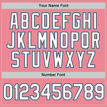 Load image into Gallery viewer, Custom Medium Pink Black-Light Blue Authentic Baseball Jersey