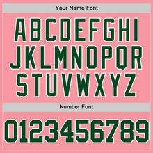 Load image into Gallery viewer, Custom Medium Pink Green-White Authentic Basketball Jersey