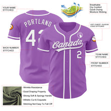 Load image into Gallery viewer, Custom Medium Purple White Authentic Baseball Jersey