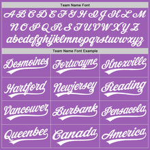 Load image into Gallery viewer, Custom Medium Purple White Authentic Baseball Jersey