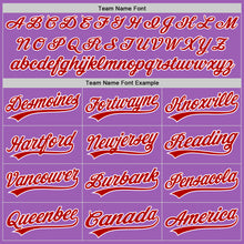Load image into Gallery viewer, Custom Medium Purple Red-White Authentic Baseball Jersey