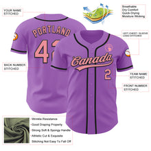 Load image into Gallery viewer, Custom Medium Purple Medium Pink-Black Authentic Baseball Jersey