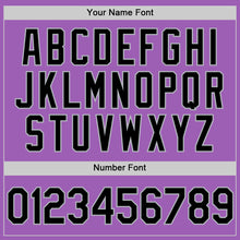 Load image into Gallery viewer, Custom Medium Purple Black-Gray Authentic Baseball Jersey