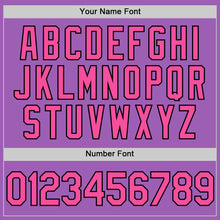 Load image into Gallery viewer, Custom Medium Purple Pink-Black Authentic Baseball Jersey
