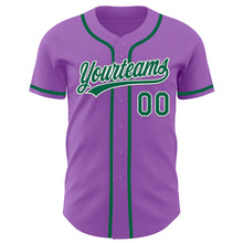 Load image into Gallery viewer, Custom Medium Purple Kelly Green-White Authentic Baseball Jersey