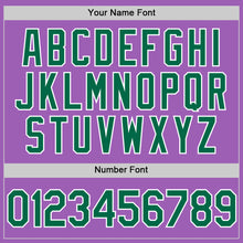 Load image into Gallery viewer, Custom Medium Purple Kelly Green-White Authentic Baseball Jersey
