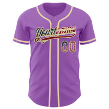 Load image into Gallery viewer, Custom Medium Purple Vintage USA Flag-Cream Authentic Baseball Jersey