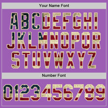 Load image into Gallery viewer, Custom Medium Purple Vintage USA Flag-Cream Authentic Baseball Jersey