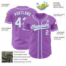 Load image into Gallery viewer, Custom Medium Purple White-Light Blue Authentic Baseball Jersey