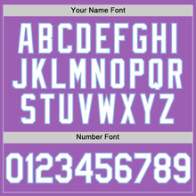Load image into Gallery viewer, Custom Medium Purple White-Light Blue Authentic Baseball Jersey