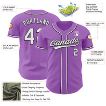 Load image into Gallery viewer, Custom Medium Purple White-Black Authentic Baseball Jersey