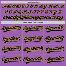 Load image into Gallery viewer, Custom Medium Purple Black-Old Gold Authentic Baseball Jersey