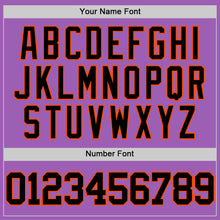 Загрузить изображение в средство просмотра галереи, Custom Medium Purple Black-Orange Authentic Basketball Jersey