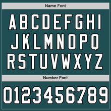 Load image into Gallery viewer, Custom Midnight Green White-Black Mesh Authentic Throwback Football Jersey