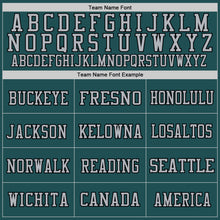 Load image into Gallery viewer, Custom Midnight Green Gray-Black Mesh Authentic Throwback Football Jersey