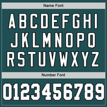 Load image into Gallery viewer, Custom Midnight Green Gray-Black Mesh Authentic Throwback Football Jersey