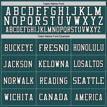 Load image into Gallery viewer, Custom Midnight Green Old Gold-Black Mesh Authentic Throwback Football Jersey