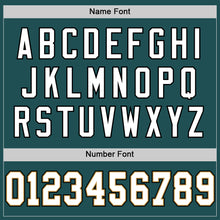 Load image into Gallery viewer, Custom Midnight Green Old Gold-Black Mesh Authentic Throwback Football Jersey