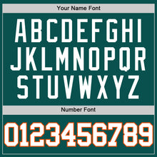 Laden Sie das Bild in den Galerie-Viewer, Custom Midnight Green White-Orange Authentic Basketball Jersey