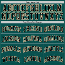 Laden Sie das Bild in den Galerie-Viewer, Custom Midnight Green Black-Cream Authentic Basketball Jersey