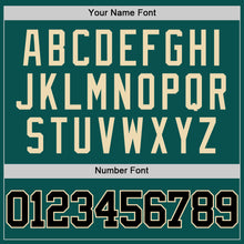 Laden Sie das Bild in den Galerie-Viewer, Custom Midnight Green Black-Cream Authentic Basketball Jersey