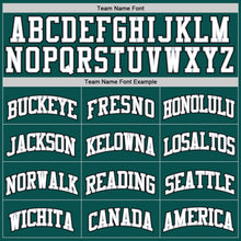 Laden Sie das Bild in den Galerie-Viewer, Custom Midnight Green White Gray-Black Authentic Basketball Jersey