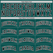 Laden Sie das Bild in den Galerie-Viewer, Custom Midnight Green Black-White Authentic Basketball Jersey