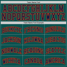 Laden Sie das Bild in den Galerie-Viewer, Custom Midnight Green Navy-Orange Authentic Basketball Jersey