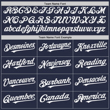 Charger l'image dans la galerie, Custom Navy White Mesh Authentic Throwback Baseball Jersey