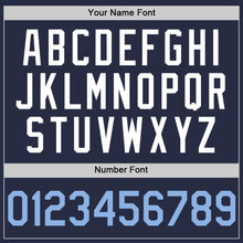 Charger l'image dans la galerie, Custom Navy Light Blue-White Mesh Authentic Throwback Baseball Jersey