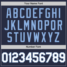 Charger l'image dans la galerie, Custom Navy White-Light Blue Mesh Authentic Throwback Baseball Jersey