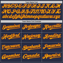 Charger l'image dans la galerie, Custom Navy Crimson-Gold Mesh Authentic Throwback Baseball Jersey