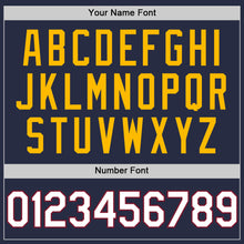 Charger l'image dans la galerie, Custom Navy Crimson-Gold Mesh Authentic Throwback Baseball Jersey