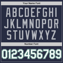 Charger l'image dans la galerie, Custom Navy Kelly Green-Gray Mesh Authentic Throwback Baseball Jersey