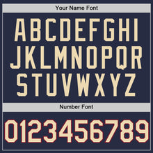 Charger l'image dans la galerie, Custom Navy City Cream-Crimson Mesh Authentic Throwback Baseball Jersey