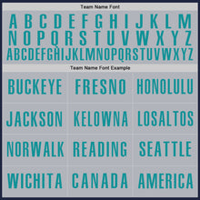 Load image into Gallery viewer, Custom Navy Gray-Teal Authentic Baseball Jersey