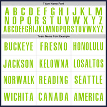 Load image into Gallery viewer, Custom Navy White-Neon Green Authentic Baseball Jersey