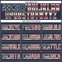 Laden Sie das Bild in den Galerie-Viewer, Custom Navy Vintage USA Flag-White Mesh Authentic Throwback Baseball Jersey