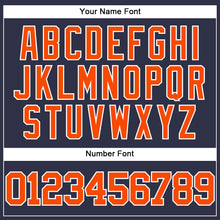 Загрузить изображение в средство просмотра галереи, Custom Navy Orange-White Mesh Authentic Throwback Baseball Jersey