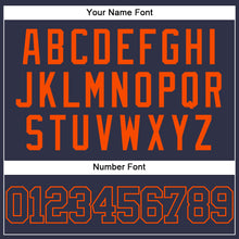 Загрузить изображение в средство просмотра галереи, Custom Navy Orange Mesh Authentic Throwback Baseball Jersey