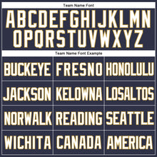 Загрузить изображение в средство просмотра галереи, Custom Navy White-Old Gold Mesh Authentic Throwback Baseball Jersey