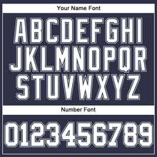 Загрузить изображение в средство просмотра галереи, Custom Navy White-Gray Mesh Authentic Throwback Baseball Jersey