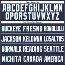 Загрузить изображение в средство просмотра галереи, Custom Navy White-Light Blue Mesh Authentic Throwback Baseball Jersey