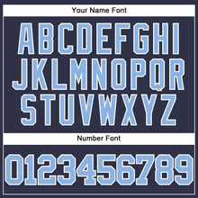 Загрузить изображение в средство просмотра галереи, Custom Navy Light Blue-White Mesh Authentic Throwback Baseball Jersey