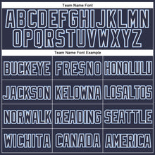 Загрузить изображение в средство просмотра галереи, Custom Navy White-Light Blue Mesh Authentic Throwback Baseball Jersey