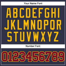 Загрузить изображение в средство просмотра галереи, Custom Navy Maroon-Gold Mesh Authentic Throwback Baseball Jersey