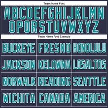 Загрузить изображение в средство просмотра галереи, Custom Navy Teal-White Mesh Authentic Throwback Baseball Jersey