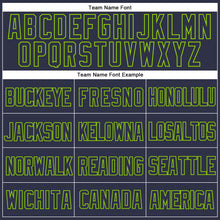 Загрузить изображение в средство просмотра галереи, Custom Navy Neon Green Mesh Authentic Throwback Baseball Jersey