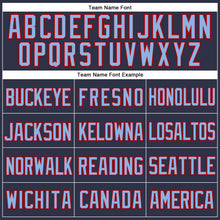 Загрузить изображение в средство просмотра галереи, Custom Navy Light Blue-Red Mesh Authentic Throwback Baseball Jersey