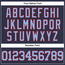 Загрузить изображение в средство просмотра галереи, Custom Navy Light Blue-Red Mesh Authentic Throwback Baseball Jersey